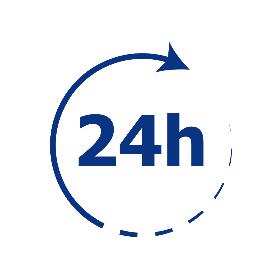 24 hours assistance icon